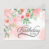 Birthday Numbers 6:24-26 Bible Verse Pink Floral