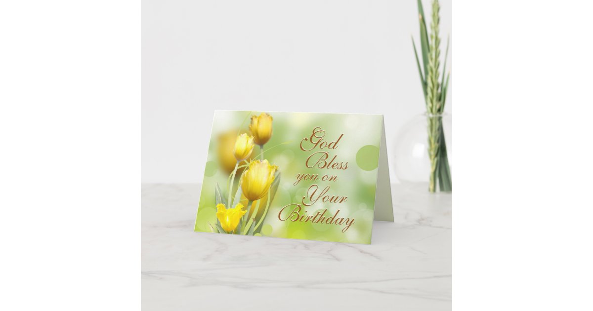 Birthday Numbers 6 24 26 Lord Bless You Tulips Card Zazzle Com
