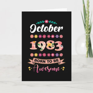 Birthday October 1983 Gift Woman Card