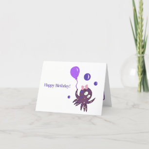 Birthday octopus holiday card