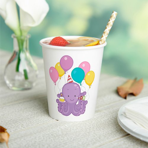 Birthday Octopus Paper Cups