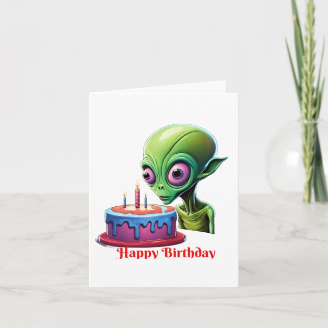 Birthday Of The Celestial Visitor Invitation (Front)