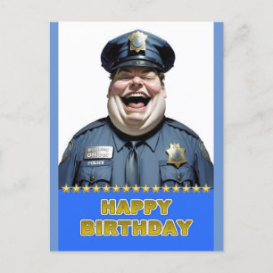 Birthday Officer Postcard