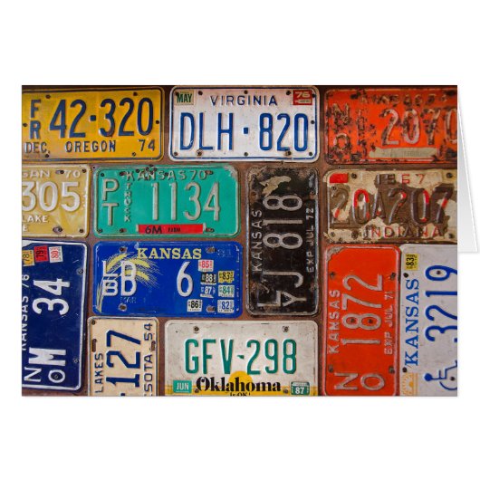 birthday old age license plate cards (Front Horizontal)
