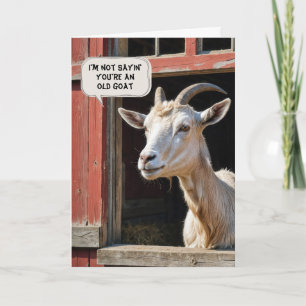  Birthday Old Goat In Barn Card