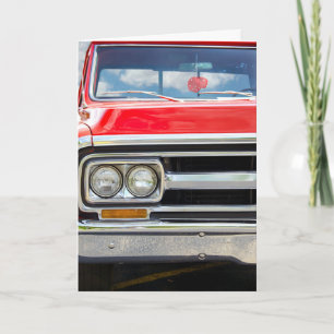 Birthday Old Red Truck Card