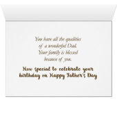 Birthday on Father's Day Religious Qualities (Inside Horizontal (Bottom))