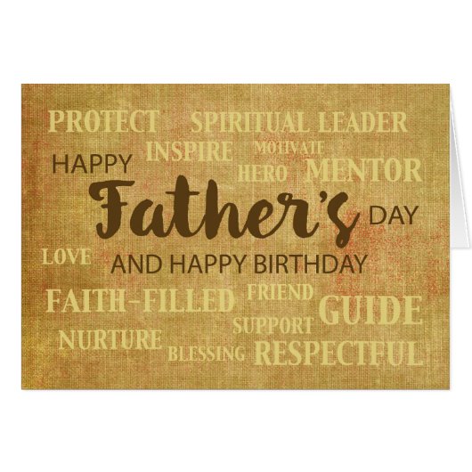 Birthday on Father's Day Religious Qualities (Front Horizontal)