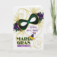 Birthday on Mardi Gras Traditional Colors