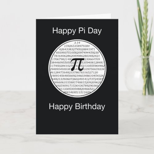 Birthday on Pi Day Circle Card