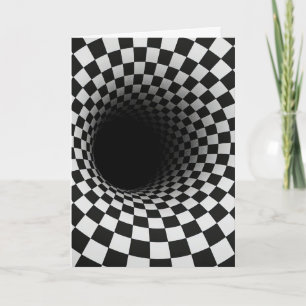 Birthday Optical Illusion Black Hole Card