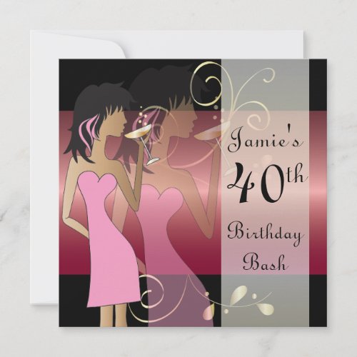 Birthday or Bachelorette Diva Girl Party Invitation