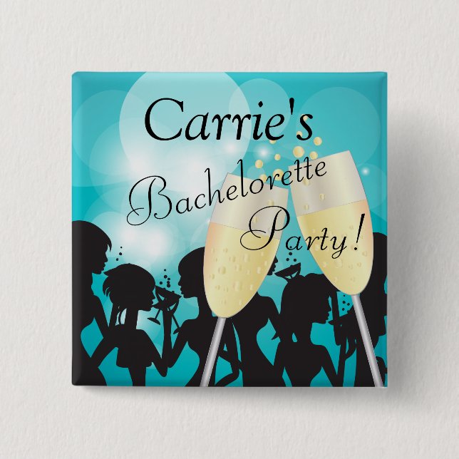Birthday or Bachelorette Diva Girls Night Out Pinback Button (Front)
