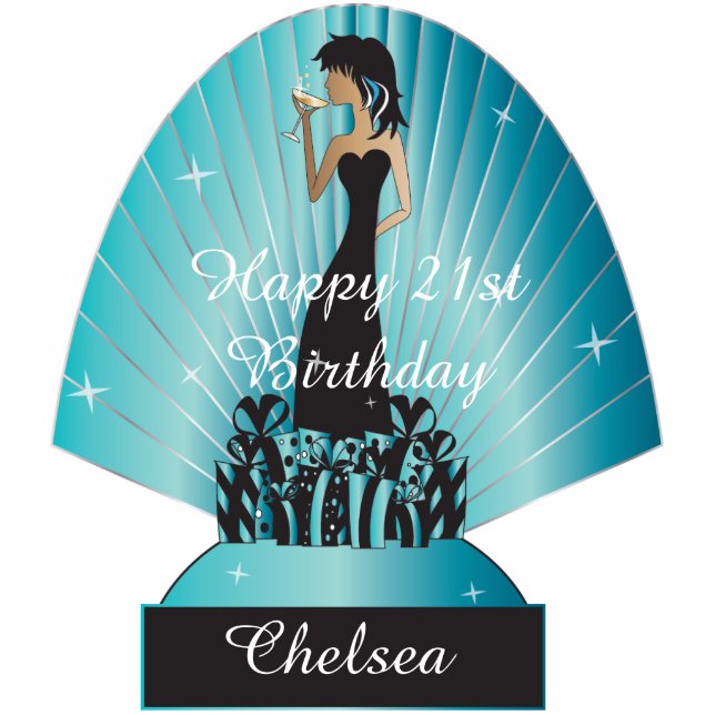 Birthday or Bachelorette Diva Princess Girl | Blu Statuette (Front)