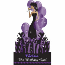 Birthday or Bachelorette Diva Princess | Purple Cutout