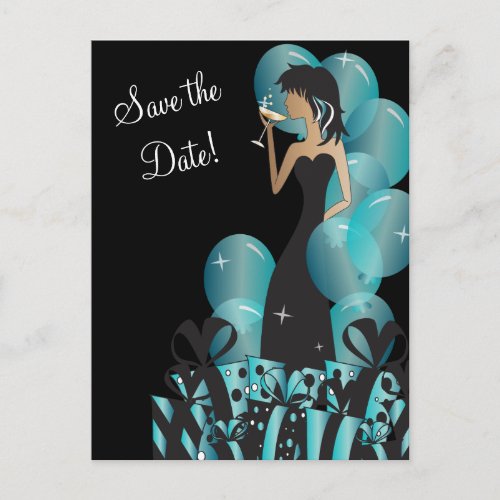 Birthday or Bachelorette Party Diva Princess Girl Announcement Postcard