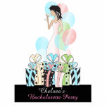 Birthday or Bachelorette Party Diva Princess Girl Cutout<br><div class="desc">Great for a Birthday, Bachelorette Party, Girl Night Out, etc... can be used as a cool cake topper (suggest using 5"x7") or a striking table centerpiece (use 8"x10" or larger) for your party table! Makes a great conversation starter! Choose your size. ⭐This Product is 100% Customizable. Graphics and / or...</div>