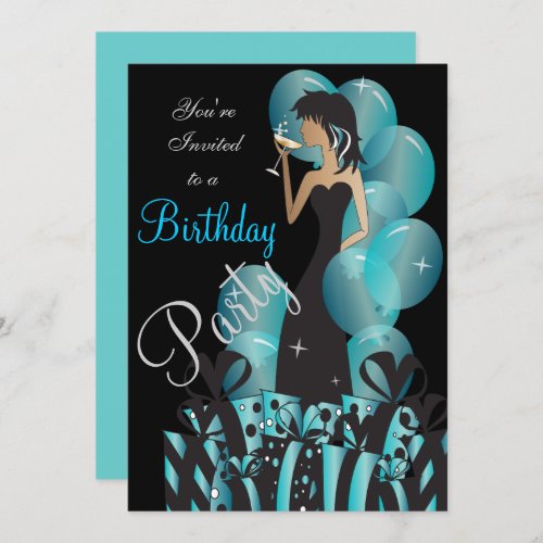 Birthday or Bachelorette Party Diva Princess Girl Invitation