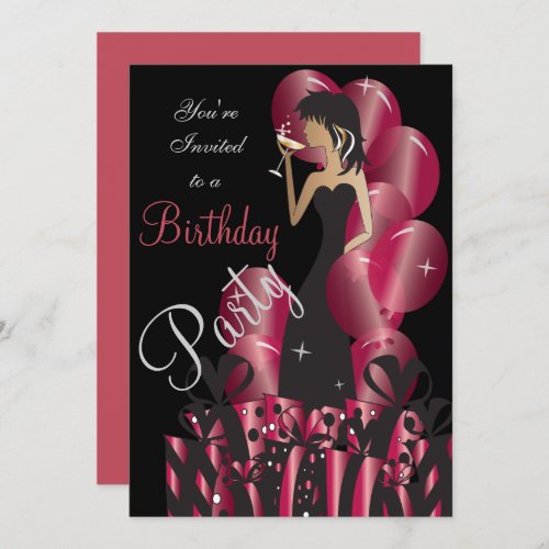 Birthday or Bachelorette Party Diva Princess Girl Invitation