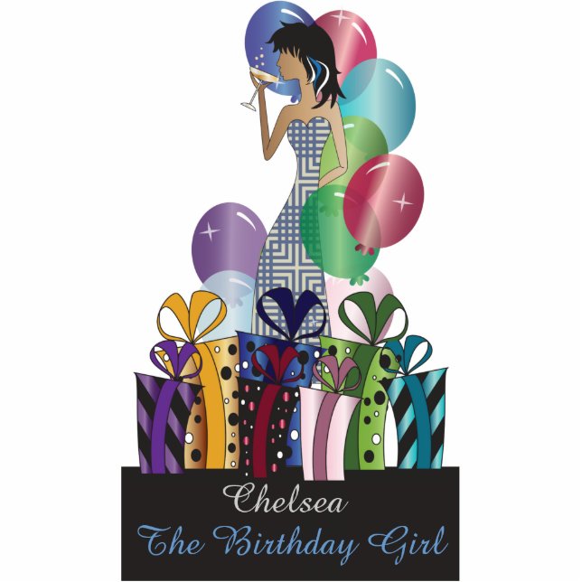 Birthday or Bachelorette Party Diva Princess Girl Statuette (Front)