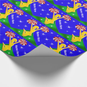 Birthday or Christmas Cheerleaders Gift Wrap Paper