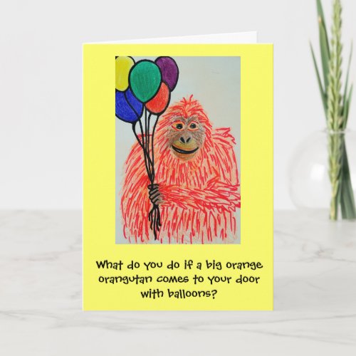 Birthday Orangutan Card
