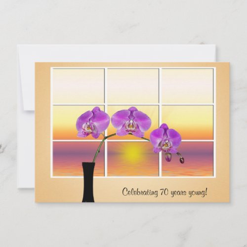 Birthday Orchid Invitation