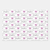 Birthday Orchid Wrapping Paper Sheets (Front 3)