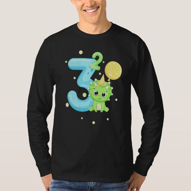 Birthday Outfit 3 Year Old Boy Twins Matching Cute T-Shirt (Front)