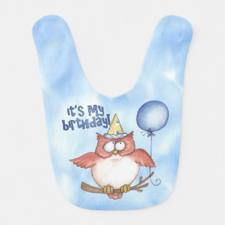 Birthday Owl Bib