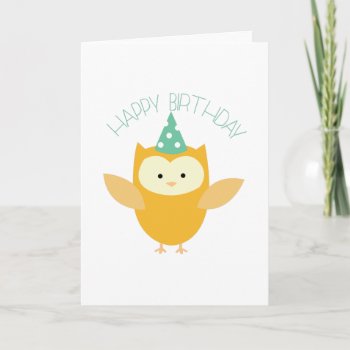 Birthday Owl Card by Windmilldesigns at Zazzle