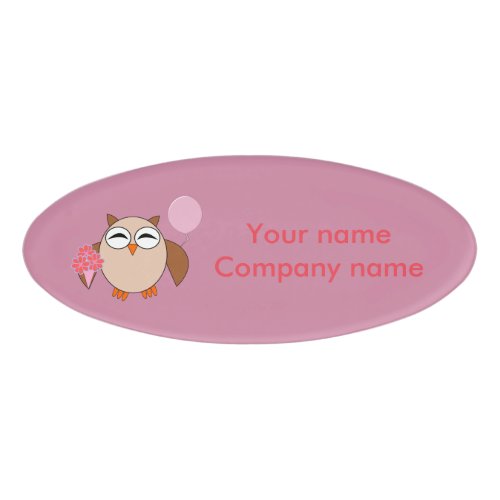 Birthday Owl Custom Name Tag