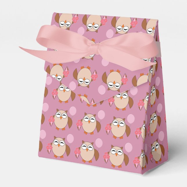 Birthday Owl Favor Box (Front Side)