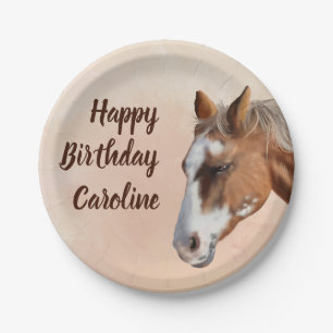 Birthday Palomino Horse Paper Plates