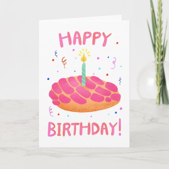 Birthday Pan Dulce Concha  Card (Front)