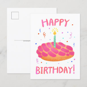 Birthday Pan Dulce Concha Postcard