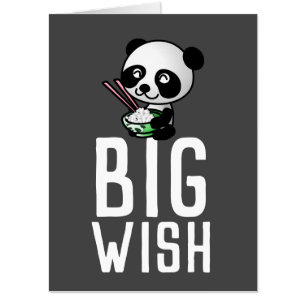 BIRTHDAY PANDA BEAR JUMBO SUSHI RICE HUGE CARDS