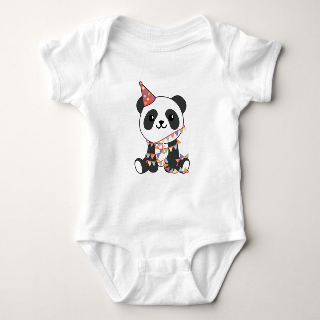 Birthday Panda For Kids A Birthday Baby Bodysuit (Front)
