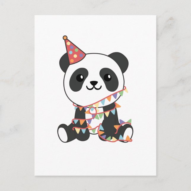Birthday Panda For Kids A Birthday Holiday Postcar (Front)