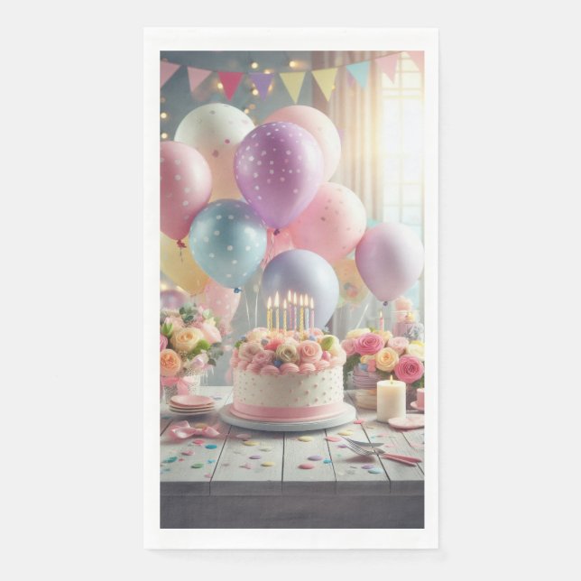 birthday Paper Guest Towels  (Front)