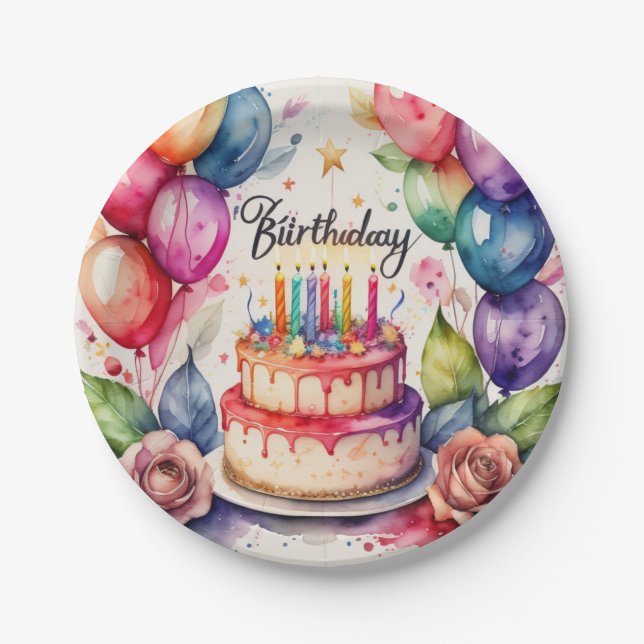 Birthday Paper Plate (Front)