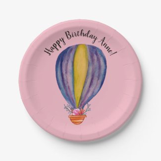 Birthday  Paper Plates Hot Air Baloon