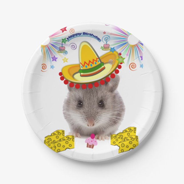 Birthday Paper Plates, Mice Paper Plates (Front)