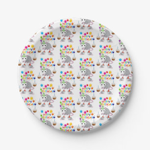 Birthday Paper Plates, Possum Paper Plates