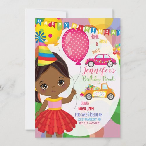 Birthday Parade Invitation Card