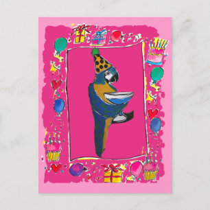 Birthday  Parrot Postcard
