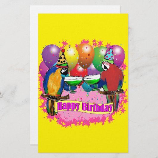 BIRTHDAY PARROTS (Front/Back)