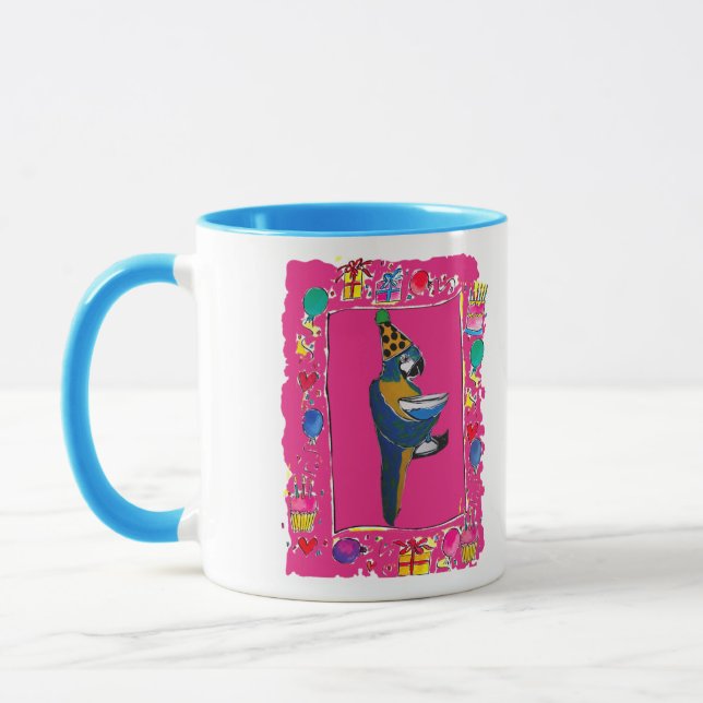 BIRTHDAY PARROTS MUG (Left)