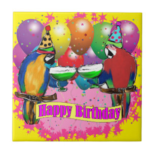 BIRTHDAY PARROTS TILE