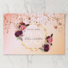 Birthday part rose gold pink floral paper placemat